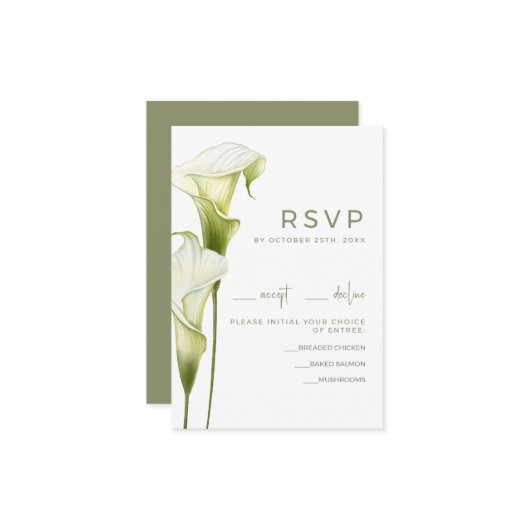 Wedding RSVP Cards (Voorkant / Achterkant in situ)