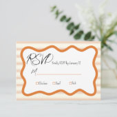 Wedding RSVP Kaart Daffodil (Staand voorkant)
