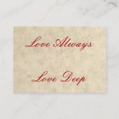 Wedding RSVP Kaart - Liefde Altijd Liefde Diep (Achterkant)