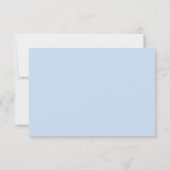 Wedding RSVP | Monogram Blue Gingham Floral (Achterkant)
