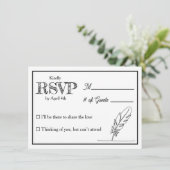 Wedding RSVP & Reception Dinner Menu Invitation (Debout devant)
