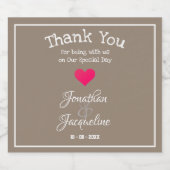 Wedding Rustic Chic Personalized Modern Cool Likeurfles Etiket (Enkel label)