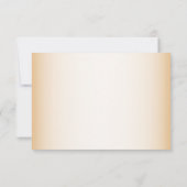 Wedding Rustic Golden Geometric White Floral Peach RSVP Kaartje (Achterkant)