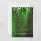 Wedding Rustic Woodland Cali Green Drids Leafs Kaart (Voorkant)