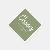 Wedding Sage Green White Cheers Servet (Hoek)