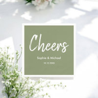 Wedding Sage Green White Cheers