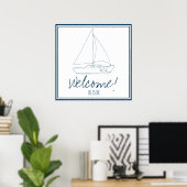 Wedding Sailboat Poster (Thuiskantoor)