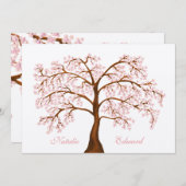 Wedding Sakura Cherry Blossom Tree Invitations Kaart (Voorkant / Achterkant)