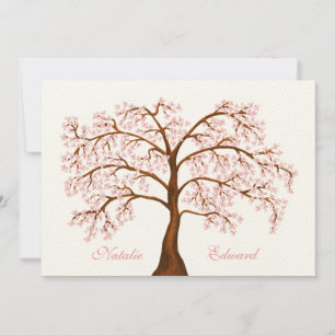 Wedding Sakura Cherry Blossom Tree Invitations Kaart