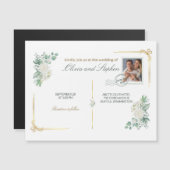 wedding save the date engagement magnet (Devant / Derrière)