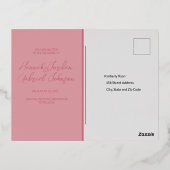 Wedding Save the Date Folie Invitation Briefkaart (Achterkant)