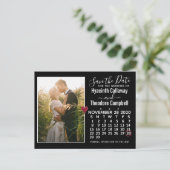 Wedding Save the Date November 2020 Calendar Photo Uitnodiging Briefkaart (Staand voorkant)