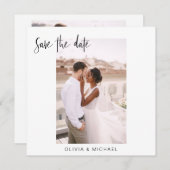 Wedding Save the Date Photo Minimalist (Voorkant / Achterkant)