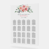 Wedding Seating Chart Floral Romantic Blush Garden (Angle)