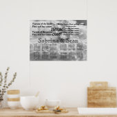 Wedding Seating Chart Romantic Destiny's Destiny Poster (Keuken)