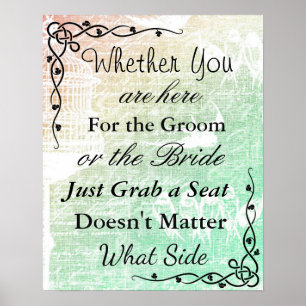 Wedding Seating Chart, Sit "where"-Poster Poster
