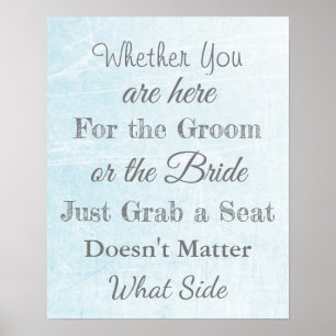 Wedding Seating Chart, Sit "where"-Poster Poster