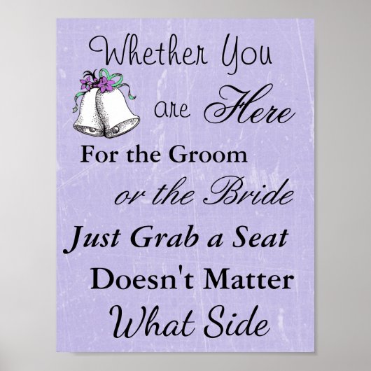 Wedding Seating Chart, Sit "where"-Poster Poster (Voorkant)