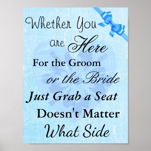 Wedding Seating Chart, Sit "where"-Poster Poster (Voorkant)