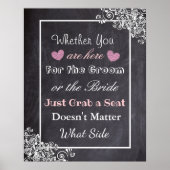 Wedding Seating Chart, Sit "where"-Poster Poster (Voorkant)