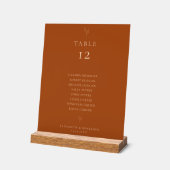 Wedding Seating Chart Table Terracotta Minimal (Angle)