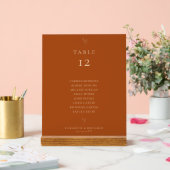 Wedding Seating Chart Table Terracotta Minimal (Mariage)