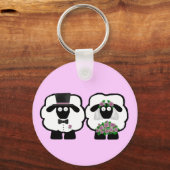 Wedding Sheep Sleutelhanger (Voorkant)