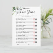 Wedding Shoe Vrijgezellenfeest spel Kaart (Staand voorkant)