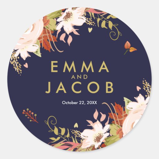 Wedding shower autocollant d'enveloppe d'automne f (Devant)