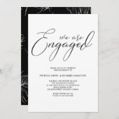 Wedding Shower Engagement Party Script Lettering Kaart (Voorkant / Achterkant)