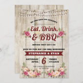 Wedding shower I Do BBQ Invitation 5x7 (Devant / Derrière)