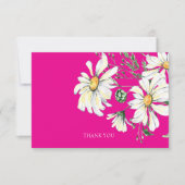 Wedding shower Merci de marguerites blanches roses (Devant)