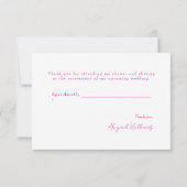 Wedding shower Merci de marguerites blanches roses (Dos)