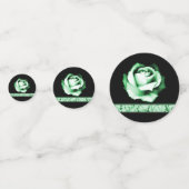 Wedding shower Rose Emerald Table Confetti (Derrière)