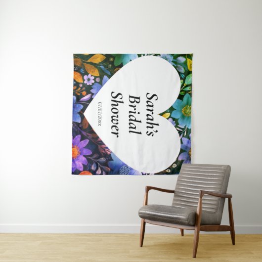 Wedding shower wall poster personalized wandkleed (In Situ (horizontaal))