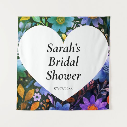 Wedding shower wall poster personalized wandkleed (Voorkant)