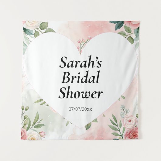 Wedding shower wall poster personalized wandkleed (Voorkant)