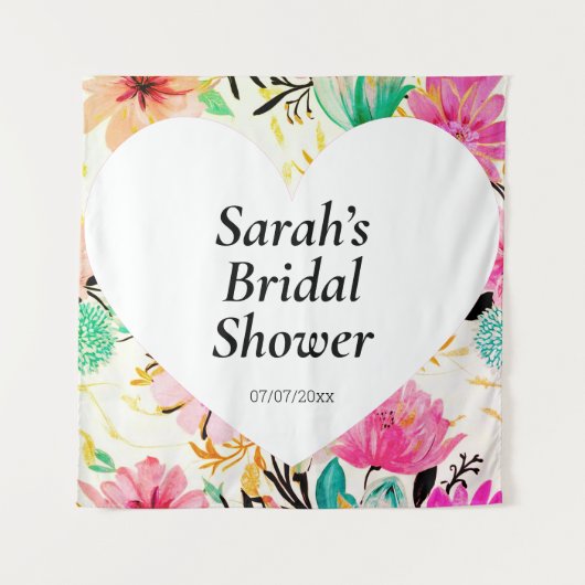 Wedding shower wall poster personalized wandkleed (Voorkant)