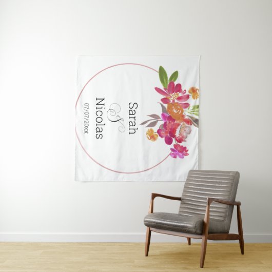 Wedding shower wall poster personalized wandkleed (In Situ (horizontaal))
