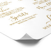 Wedding Signature Drink Personalized Gold Bar Poster (Hoek)