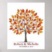 Wedding Signature Tree Poster – Natural Fall-MED (Devant)