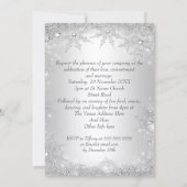 Wedding Silver Winter Wonderland Royal Crown Kaart (Achterkant)