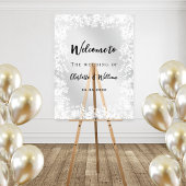 Wedding snowflakes winter welcome clear sign acryl bord