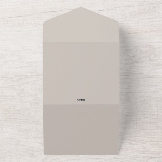 Wedding Soft Beige Kindly Reply invite All In One Uitnodiging (Buitenkant)