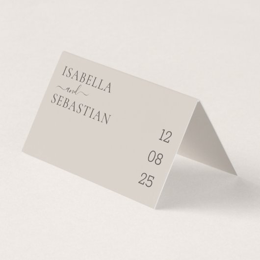 Wedding Soft Beige QR Code Playlist Kaart (Achterkant)