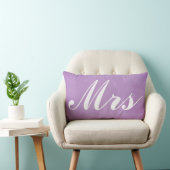 Wedding Souvenir Mr. en Mrs. Paars Parchment Kussen (Stoel)