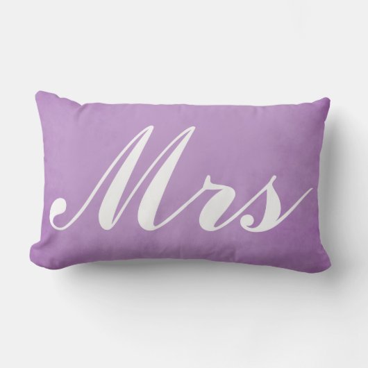Wedding Souvenir Mr. en Mrs. Paars Parchment Kussen (Voorkant)