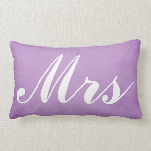 Wedding Souvenir Mr. en Mrs. Paars Parchment Kussen