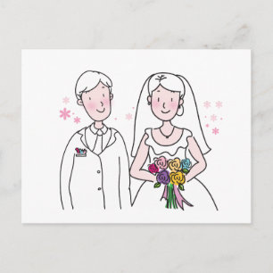 Wedding Souvenirs, cadeaus, spoelen voor gasten Briefkaart