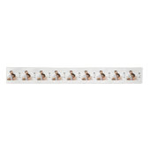 Wedding Square-Edge Photo Pattern Monogram Satin R Lint (Voorkant)